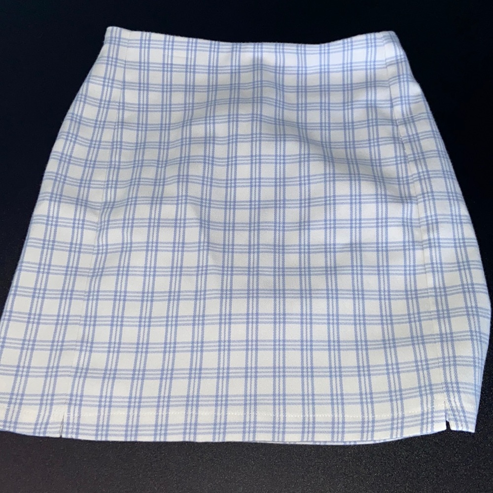 A blue and white plaid skirt from Brandi  xxs